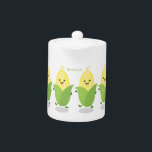 Cute happy corn cartoon illustration<br><div class="desc">This funny design features a cute happy corn cob with a smile. All done in happy cartoon style!</div>