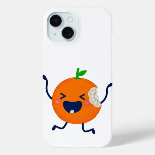 Cute Happy Dancing Orange iPhone Case - Funny Kawa