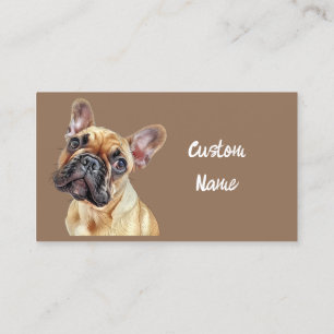 Cute Happy Dog Animal Pet French Bulldog Business Card