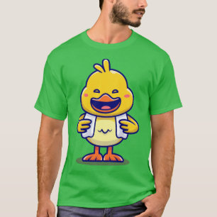Cute Happy Duck Cartoon T-Shirt