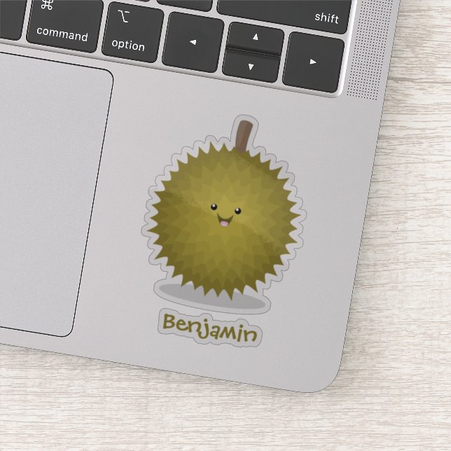 Cute happy durian cartoon illustration (Detail)