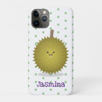 Cute happy durian cartoon illustration