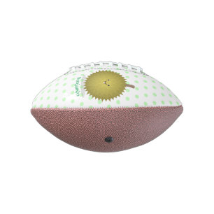 Cute happy durian cartoon illustration football
