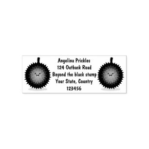 Cute happy durian cartoon illustration self-inking stamp