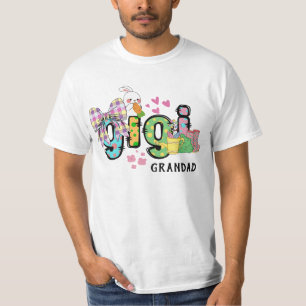 Cute happy easter bunny gigi Grandad personalised T-Shirt