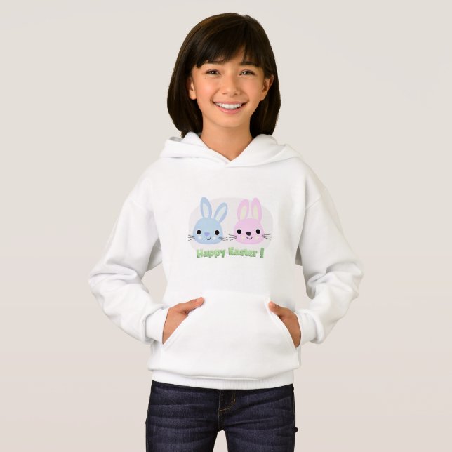 Cute Happy Easter Bunny Rabbit Hare  (Front Full)