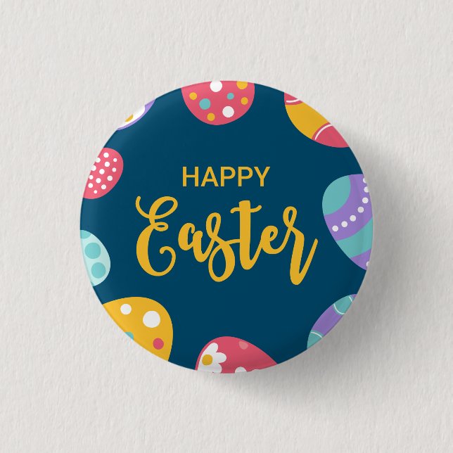Cute Happy Easter Button (Front)