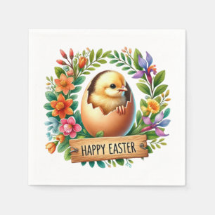 Cute Happy Easter chick Napkin