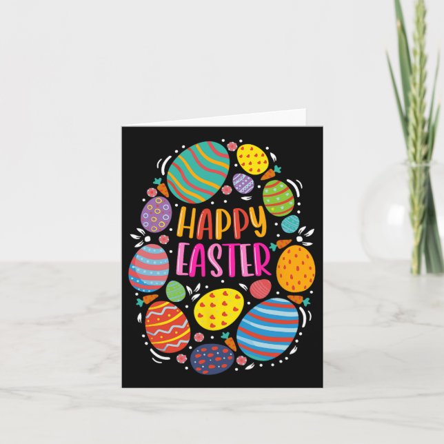 Cute Happy Easter For Teen Girls Boys Easter Colou Card (Front)