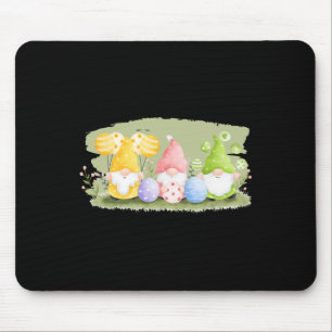 Cute Happy Easter Gnome Bunny Spring Day Egg Hunti Mouse Pad