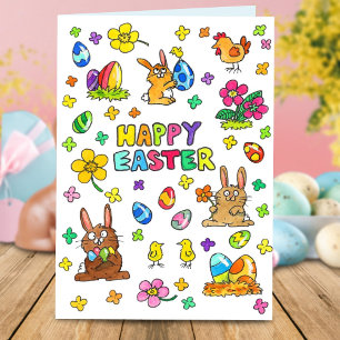 Cute Happy Easter greeting Card