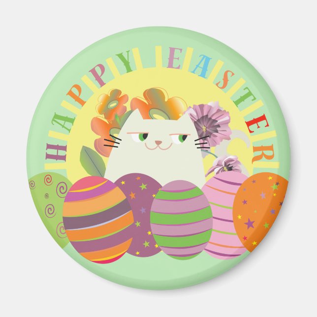 Cute Happy Easter  Magnet (Front)
