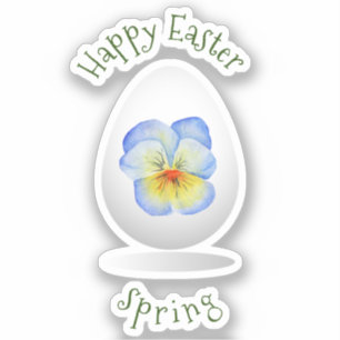 Cute Happy Easter Minimalist flowers cartoon