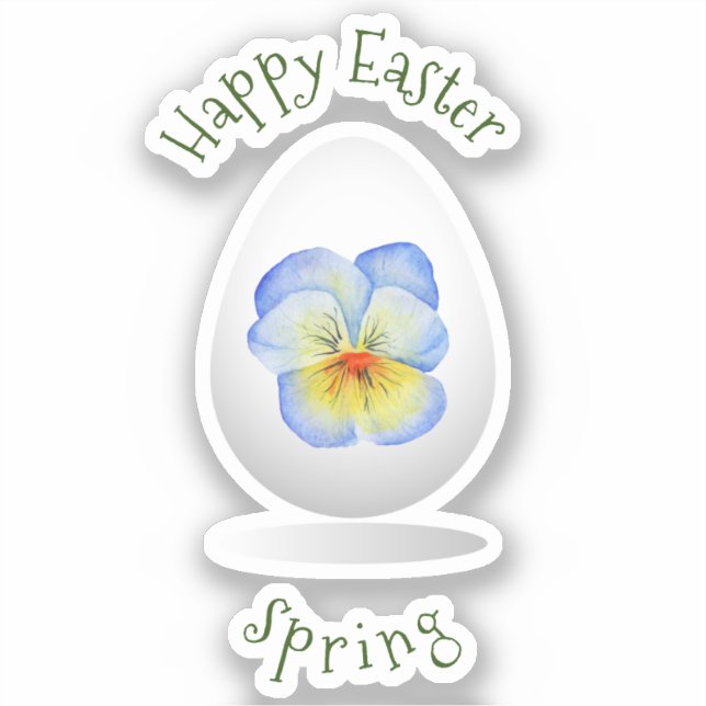 Cute  Happy Easter Minimalist flowers cartoon (Front)