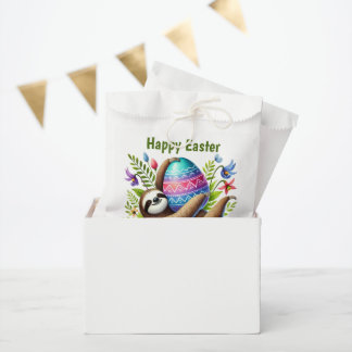 Cute Happy Easter sloth  Favour Bags