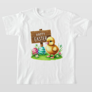 Cute Happy Easter unisex kids chick T-Shirt