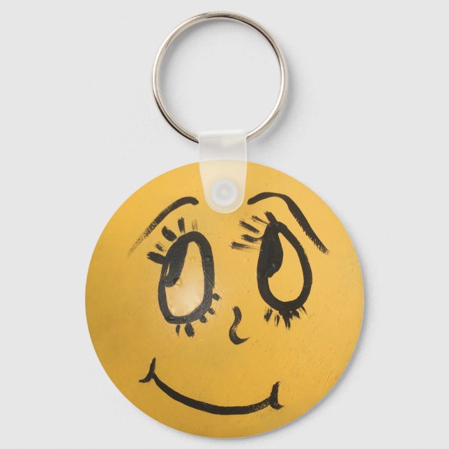 Cute Happy Face Key Ring (Front)