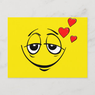 Cute Happy Face Love Emoji Postcard