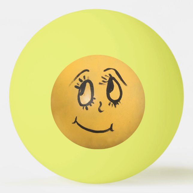 Cute Happy Face Ping Pong Ball (Front)
