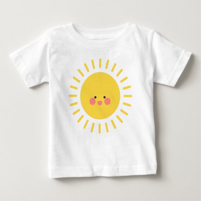 Cute Happy Face Sun Summer Sunshine Baby T-Shirt (Front)