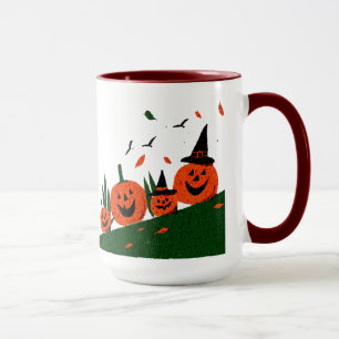 Cute Happy Fall Y'all Pumpkin Witch Hat Mug