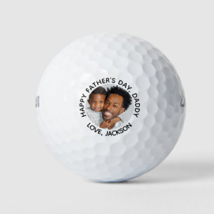 Cute Happy Fathers Day Daddy Photo Golf Balls