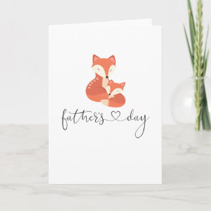 Cute Happy Fathers Day Fox Card