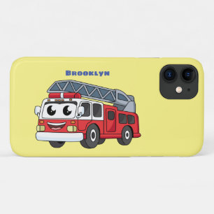Cute happy fire engine cartoon Case-Mate iPhone case