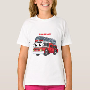 Cute happy fire engine cartoon T-Shirt