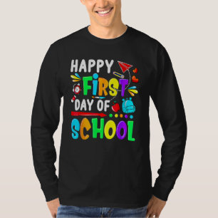 Cute Happy First Day Of School Back To School Girl T-Shirt