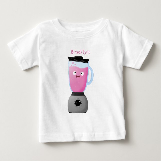 Cute happy food blender kitchen appliance cartoon baby T-Shirt (Front)