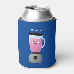 Cute happy food blender kitchen appliance cartoon can cooler