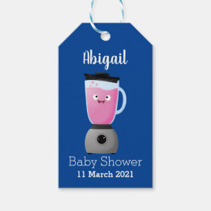 Cute happy food blender kitchen appliance cartoon gift tags