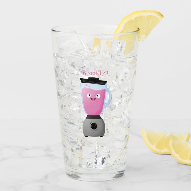 Cute happy food blender kitchen appliance cartoon glass (Back Ice)