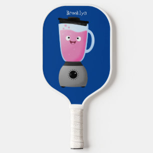 Cute happy food blender kitchen appliance cartoon pickleball paddle
