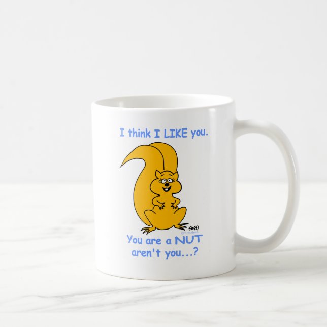 Cute Happy Friendly Cartoon Squirrel Friendship Coffee Mug (Right)