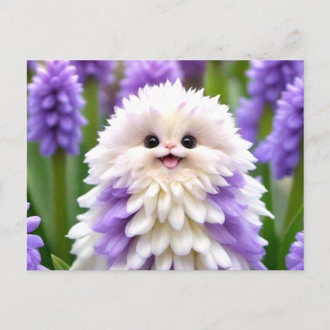 Cute Happy Garden Flower Postcard (Front)