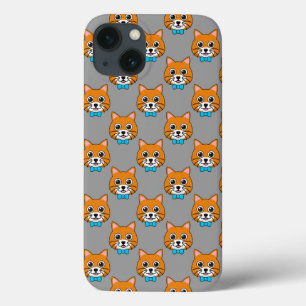 Cute Happy Ginger Cat with Papillon iPhone 13 Case