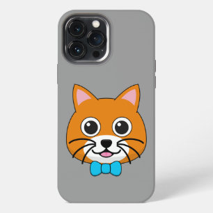 Cute Happy Ginger Cat with Papillon iPhone 13 Pro Max Case