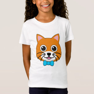 Cute Happy Ginger Cat with Papillon T-Shirt