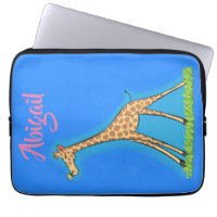 Cute happy giraffe with butterfly cartoon