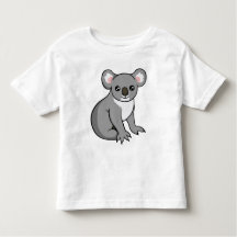 Cute Happy Grey Koala Drawing Toddler Unisex Shirt