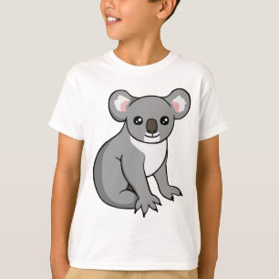 Cute Happy Grey Koala Drawing Unisex Kids T-Shirt