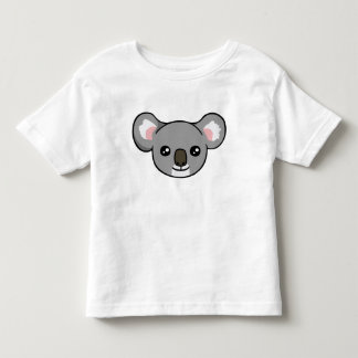 Cute Happy Grey Koala Face Drawing Toddler Shirt