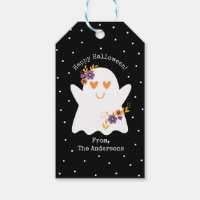 Cute Happy Halloween Ghost Gift Tags
