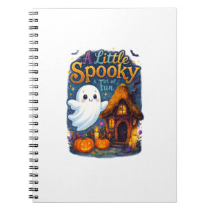 Cute Happy Halloween Ghost – Spooky & Colourful  Notebook
