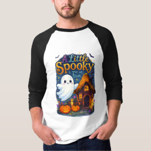Cute Happy Halloween Ghost – Spooky & Colourful T-Shirt