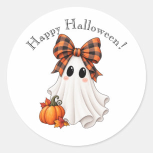 Cute Happy Halloween Girl Ghost Sticker
