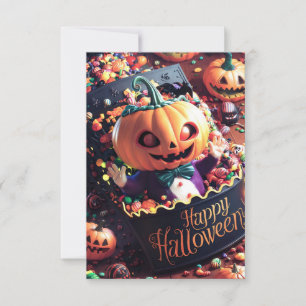 Cute Happy Halloween Greeting Card #5