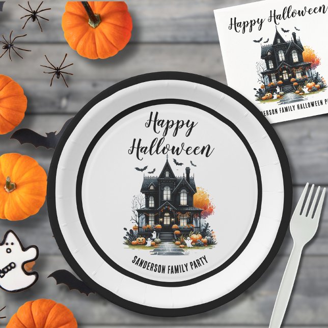Cute Happy Halloween Paper Plate (Cute Happy Halloween Paper Plates)